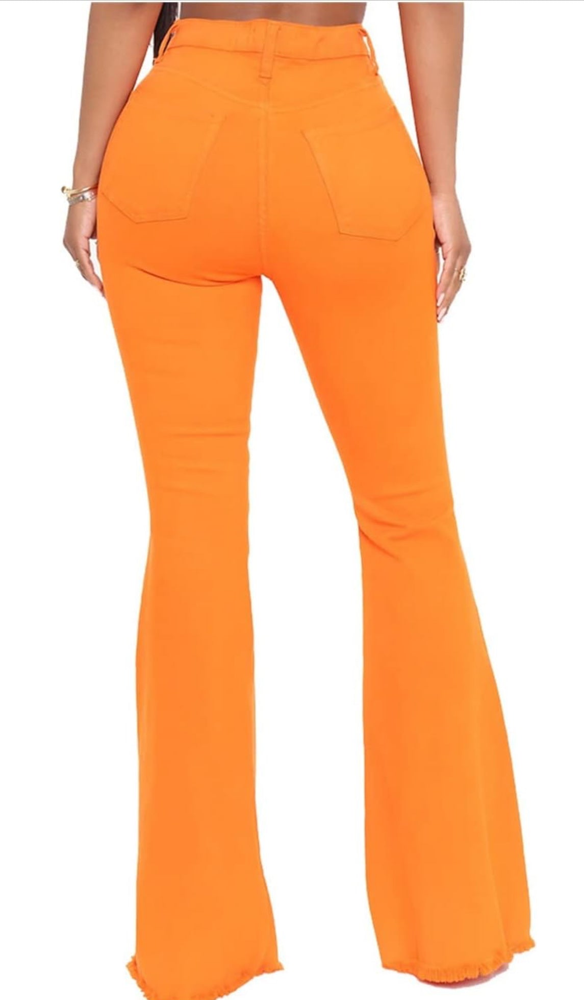Orange Flare Jeans